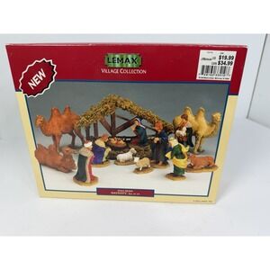2003 LEMAX Nativity Scene Village Collection Christmas Set of 14 Holiday